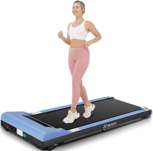 Walking Pad under Desk Treadmill for Home Office with App Control 2.5 HP Compact Electric Treadmills with Remote Control,300Lbs Weight Capacity,Ultra-Quiet & Installation-Free
